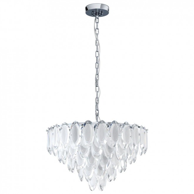 EGLO 39722 | Carvario Eglo visilice svjetiljka 10x E14 krom, kristal, prozirno