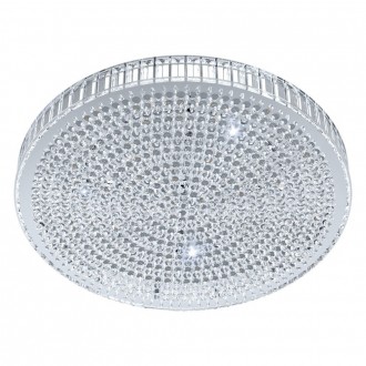 EGLO 39747 | Balparda Eglo stropne svjetiljke svjetiljka jačina svjetlosti se može podešavati 1x LED 3120lm 4000K krom, kristal, prozirno