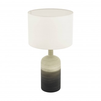 EGLO 39753 | Azbarren Eglo stolna svjetiljka 53,5cm sa prekidačem na kablu 1x E27 bež, sivo, bijelo