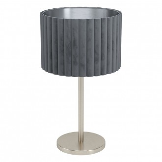 EGLO 39775 | Tamaresco Eglo stolna svjetiljka 52cm sa prekidačem na kablu 1x E27 satenski nikal, sivo