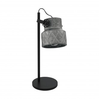 EGLO 39857 | Hilcott Eglo stolna svjetiljka 48cm sa prekidačem na kablu 1x E27 crno, cink