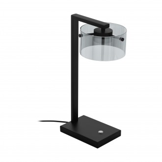 EGLO 39877 | Copillos Eglo stolna svjetiljka 42cm sa tiristorski dodirnim prekidačem jačina svjetlosti se može podešavati 1x LED 730lm 3000K crno, prozirna crna