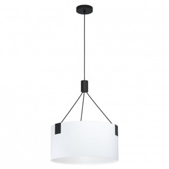EGLO 39882 | Tortola Eglo visilice svjetiljka 3x E27 crno, bijelo