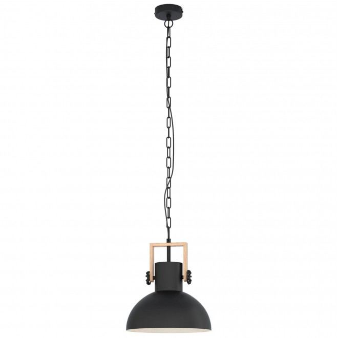EGLO 43162 | Lubenham Eglo visilice svjetiljka 1x E27 crno, bezbojno, smeđe