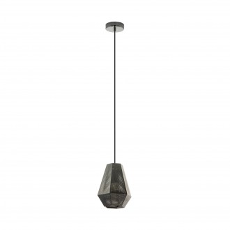 EGLO 43222 | Chiavica Eglo visilice svjetiljka 1x E27 crno nikel