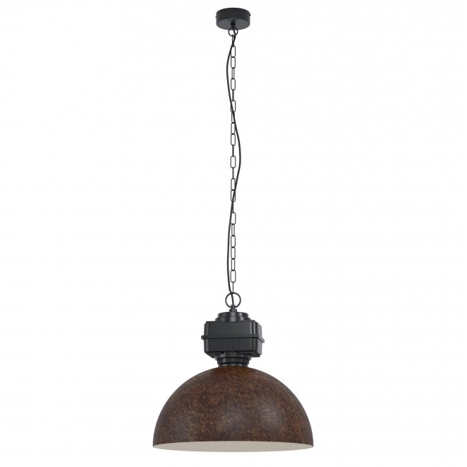 EGLO 43299 | Rockingham Eglo visilice svjetiljka 1x E27 crno, smeđe, bijelo