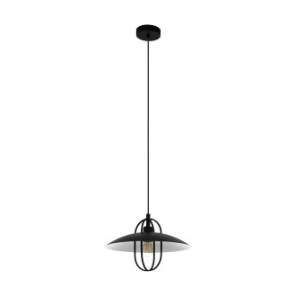 EGLO 43301 | Cregan Eglo visilice svjetiljka 1x E27 crno, bijelo