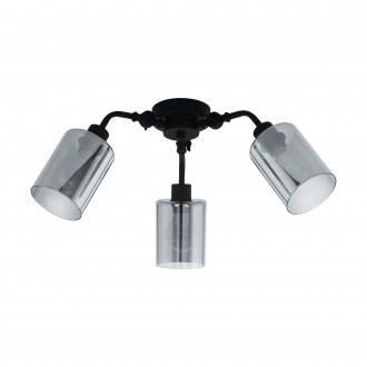 EGLO 43308 | Forestburg Eglo stropne svjetiljke svjetiljka 3x E27 crno, dim