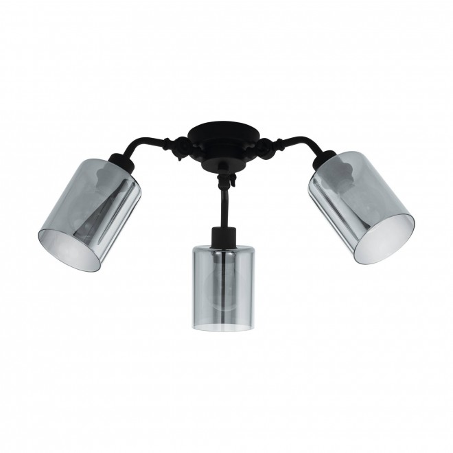 EGLO 43308 | Forestburg Eglo stropne svjetiljke svjetiljka 3x E27 crno, dim