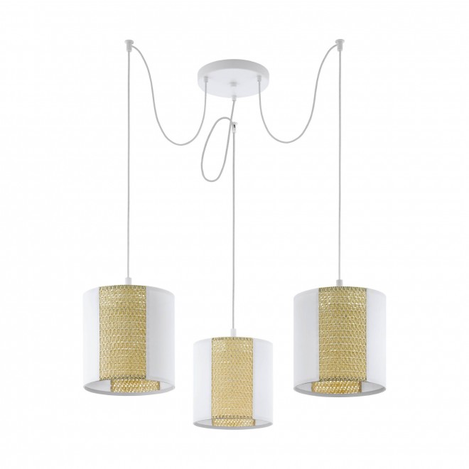 EGLO 43403 | Arnhem Eglo visilice svjetiljka 3x E27 bijelo, bezbojno
