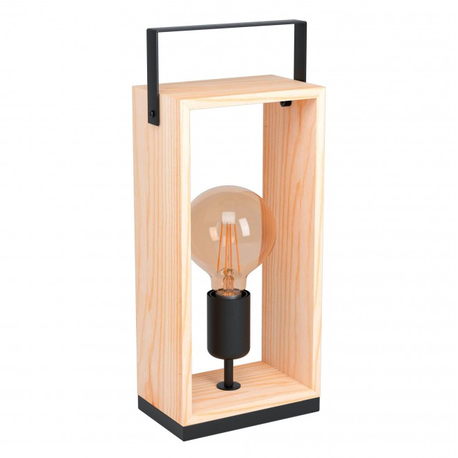 EGLO 43415 | Famborough Eglo stolna svjetiljka 40cm sa prekidačem na kablu 1x E27 crno, bezbojno
