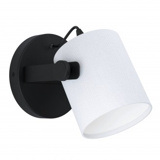 EGLO 43427 | Hornwood-1 Eglo zidna svjetiljka elementi koji se mogu okretati 1x E27 crno, bijelo