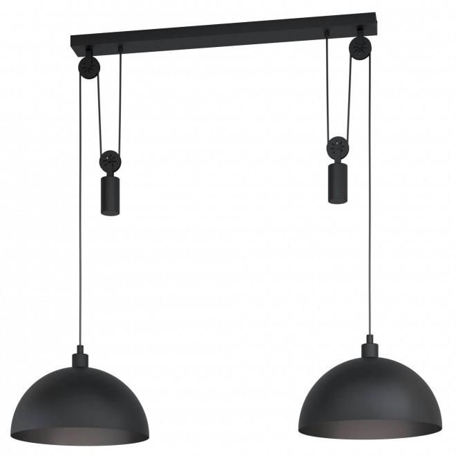 EGLO 43436 | Winkworth-1 Eglo visilice svjetiljka balansna - ravnotežna, sa visinskim podešavanjem 2x E27 crno