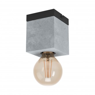 EGLO 43595 | Prestwick Eglo stropne svjetiljke svjetiljka 1x E27 crno, sivo