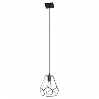 EGLO 43643 | Mardyke Eglo visilice svjetiljka 1x E27 crno, prozirno