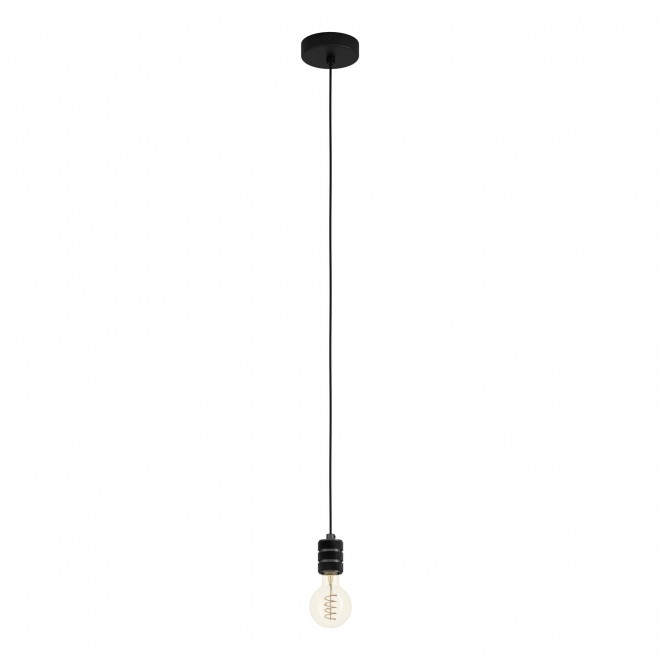 EGLO 43801 | Yorth Eglo visilice svjetiljka 1x E27 crno, crno nikel