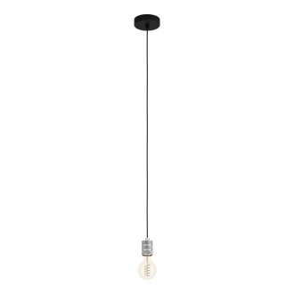 EGLO 43802 | Yorth Eglo visilice svjetiljka 1x E27 crno, srebrno