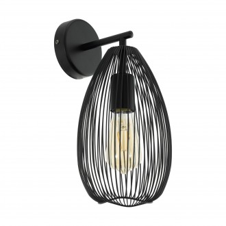 EGLO 49143 | Clevedon Eglo zidna svjetiljka 1x E27 crno
