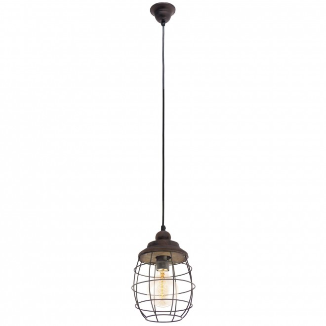 EGLO 49219 | Bampton Eglo visilice svjetiljka 1x E27 braon antik, crno
