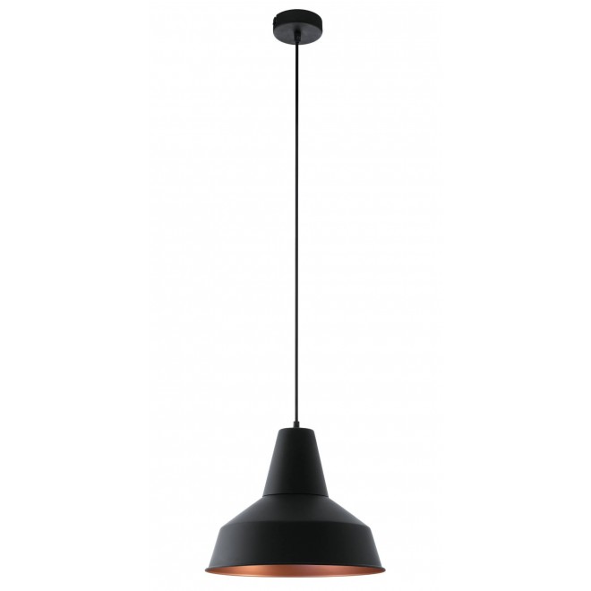 EGLO 49387 | Somerton Eglo visilice svjetiljka 1x E27 crno, crveni bakar