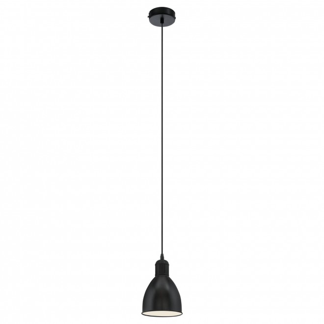 EGLO 49464 | Priddy Eglo visilice svjetiljka 1x E27 crno, bijelo
