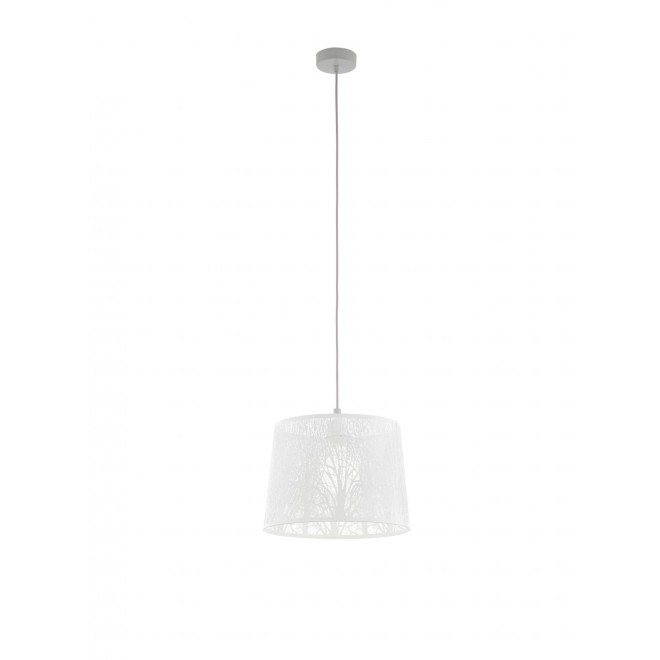 EGLO 49489 | Hambleton Eglo visilice svjetiljka 1x E27 poniklano mat, bijelo