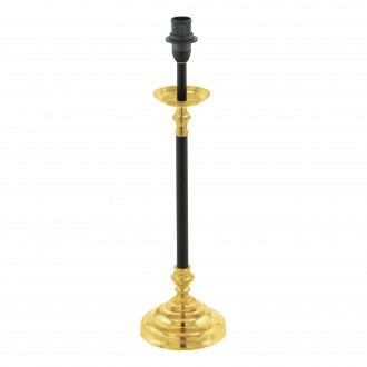 EGLO 49624 | Trungle Eglo stolna svjetiljka 44,5cm s prekidačem 1x E14 crno, mesing