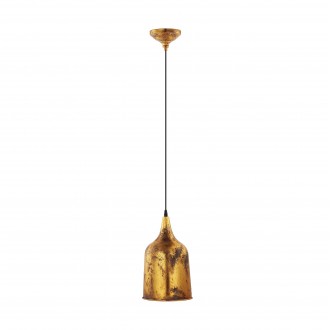 EGLO 49719 | Ceuta Eglo visilice svjetiljka 1x E27 antik zlato, crno