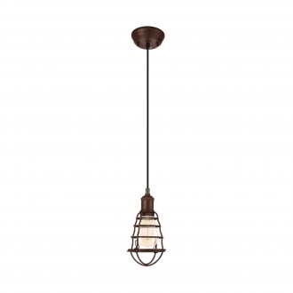 EGLO 49809 | Port-Seton Eglo visilice svjetiljka 1x E27 braon antik