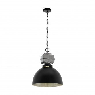 EGLO 49869 | Rockingham Eglo visilice svjetiljka 1x E27 crno, sivo