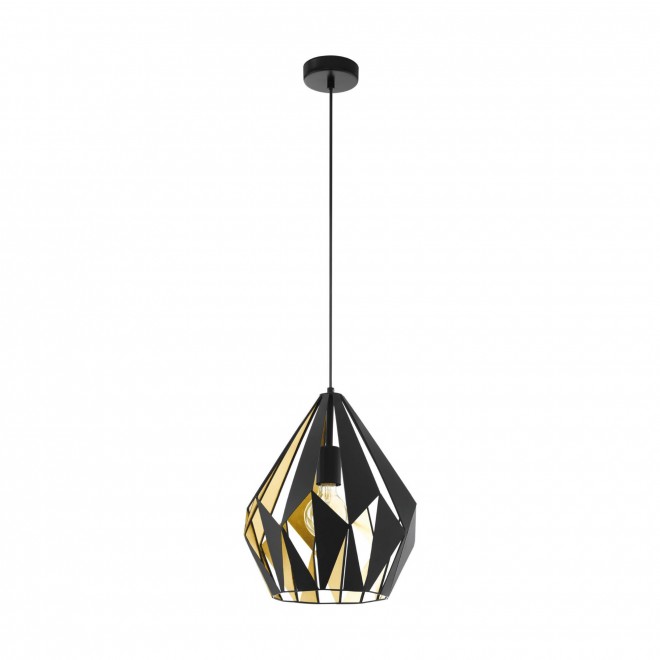 EGLO 49931 | Carlton-1 Eglo visilice svjetiljka 1x E27 crno, zlatno