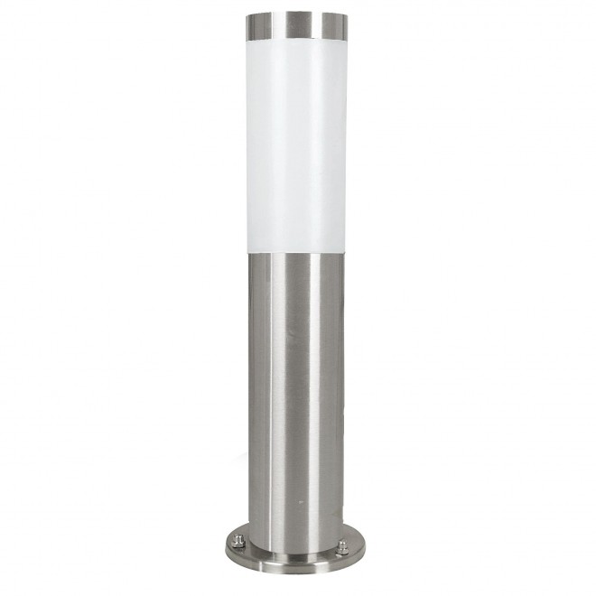 EGLO 81751 | Helsinki Eglo podna svjetiljka 45cm 1x E27 IP44 plemeniti čelik, čelik sivo, bijelo