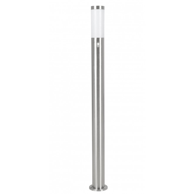 EGLO 83281 | Helsinki Eglo podna svjetiljka 110cm sa senzorom 1x E27 IP44 plemeniti čelik, čelik sivo, bijelo