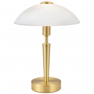 EGLO 87254 | Solo1 Eglo stolna svjetiljka 35cm sa tiristorski dodirnim prekidačem jačina svjetlosti se može podešavati 1x E14 mesing, bijelo