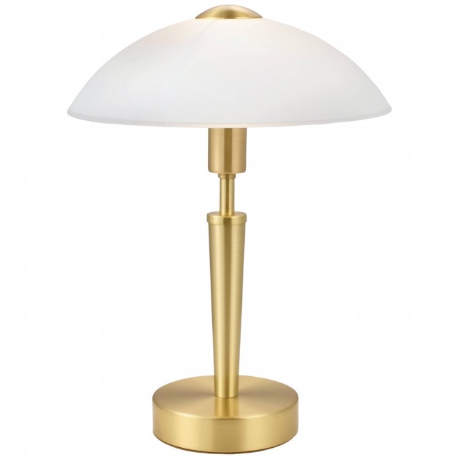 EGLO 87254 | Solo1 Eglo stolna svjetiljka 35cm sa tiristorski dodirnim prekidačem jačina svjetlosti se može podešavati 1x E14 mesing, bijelo