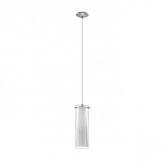EGLO 89832 | Pinto Eglo visilice svjetiljka 1x E27 krom, bijelo, prozirno