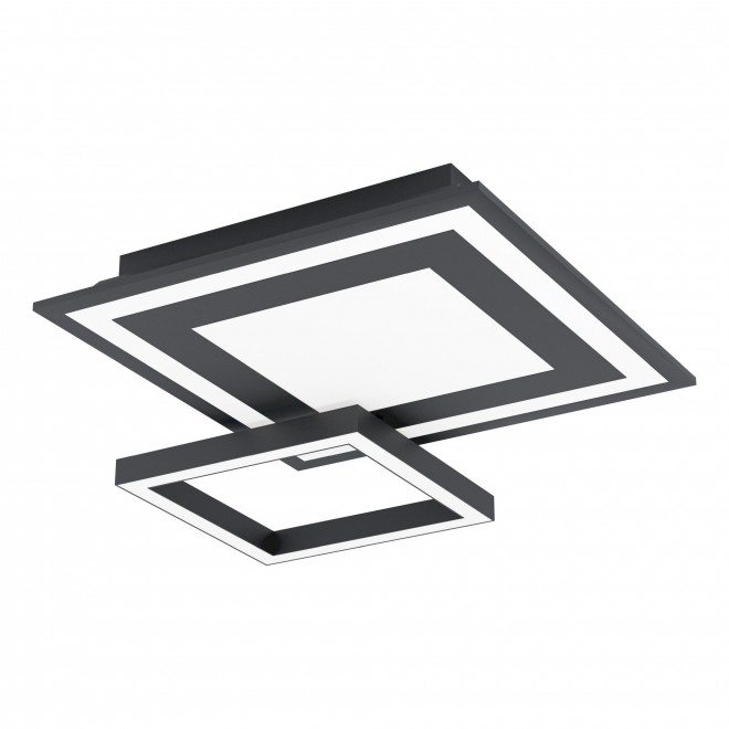 EGLO 900025 | EGLO-Connect-Z-Savatarila Eglo stropne svjetiljke smart rasvjeta četvrtast zvučno upravljanje, jačina svjetlosti se može podešavati, sa podešavanjem temperature boje, promjenjive boje, može se upravljati daljinskim upravljačem 1x LED 2400lm 