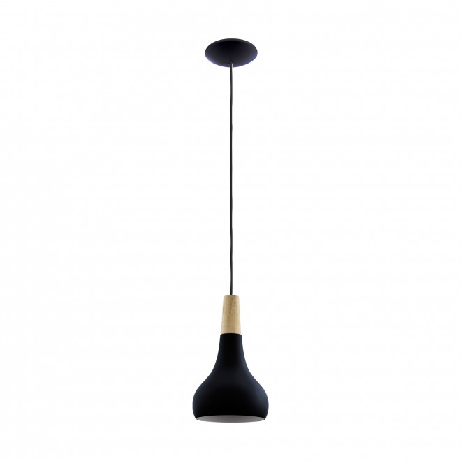 EGLO 900161 | Sabinar Eglo visilice svjetiljka 1x E27 crno, bezbojno