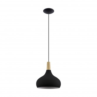 EGLO 900162 | Sabinar Eglo visilice svjetiljka 1x E27 crno, bezbojno