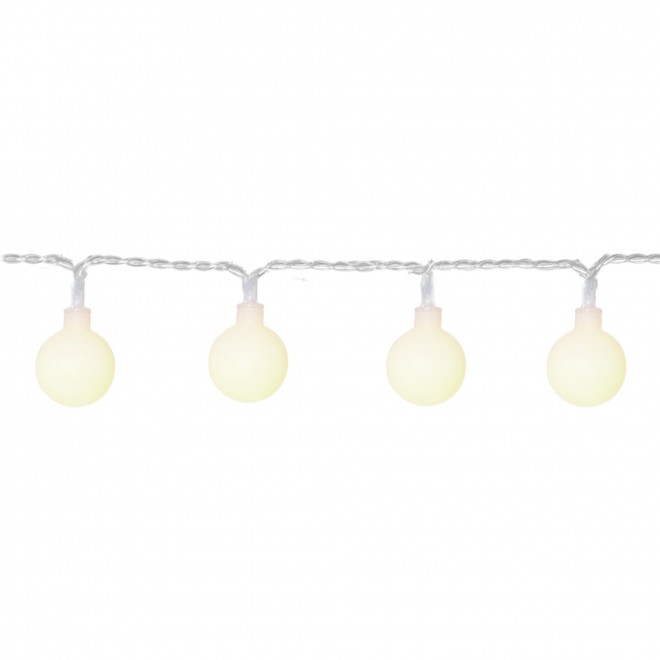 EGLO 900239 | Libisa Eglo dekoracija svjetiljka sa kablom i vilastim utikačem 50x LED 3000K IP44 bijelo