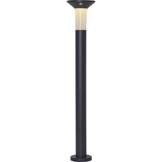 EGLO 900244 | Corbezzola Eglo podna svjetiljka 90cm sa senzorom solarna baterija 1x LED 3000K IP44 grafit, opal