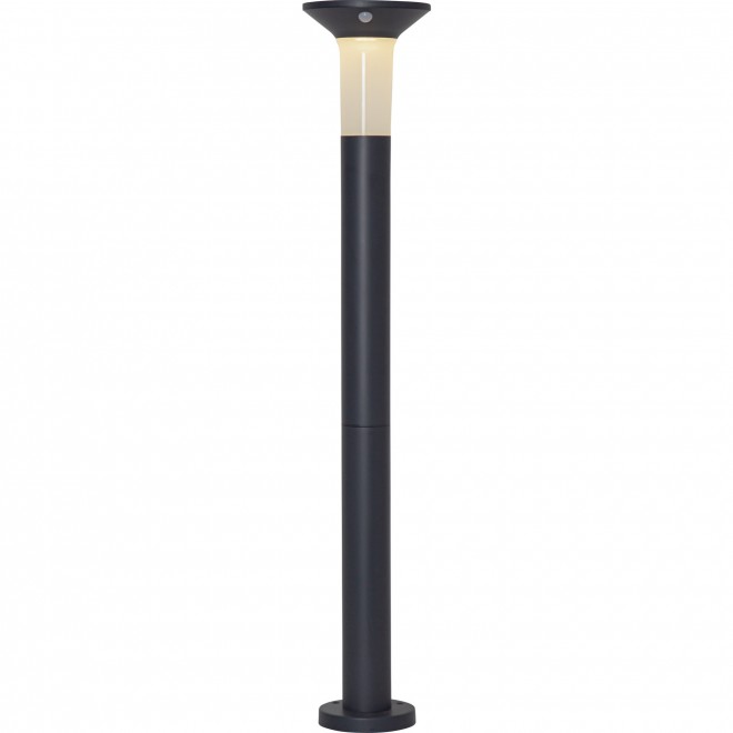EGLO 900244 | Corbezzola Eglo podna svjetiljka 90cm sa senzorom solarna baterija 1x LED 3000K IP44 grafit, opal