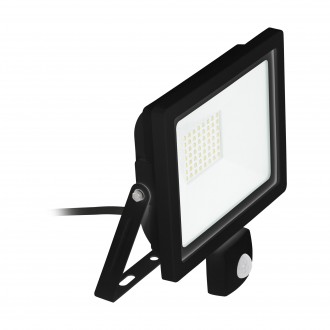 EGLO 900257 | Faedo Eglo reflektor svjetiljka sa senzorom elementi koji se mogu okretati 1x LED 10000lm 4000K IP44 crno, prozirno