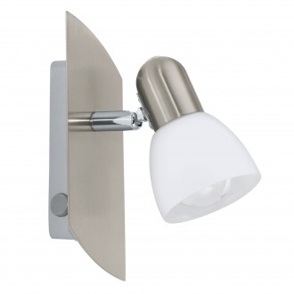 EGLO 90982 | Enea Eglo spot svjetiljka s prekidačem elementi koji se mogu okretati 1x E14 poniklano mat, bijelo