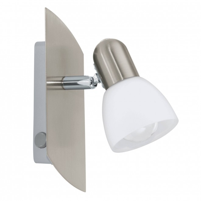 EGLO 90982 | Enea Eglo spot svjetiljka s prekidačem elementi koji se mogu okretati 1x E14 poniklano mat, bijelo