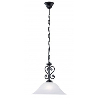 EGLO 91002 | Murcia Eglo visilice svjetiljka 1x E27 crno, alabaster, bijelo