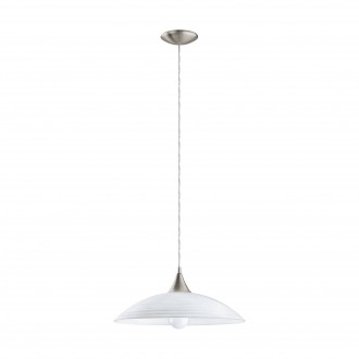 EGLO 91496 | Lazolo Eglo visilice svjetiljka 1x E27 poniklano mat, bijelo