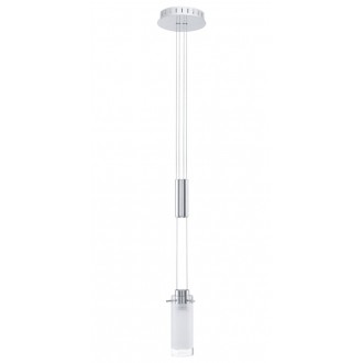 EGLO 91545 | Aggius Eglo visilice svjetiljka balansna - ravnotežna, sa visinskim podešavanjem 1x LED 400lm 3000K krom, bijelo, prozirna