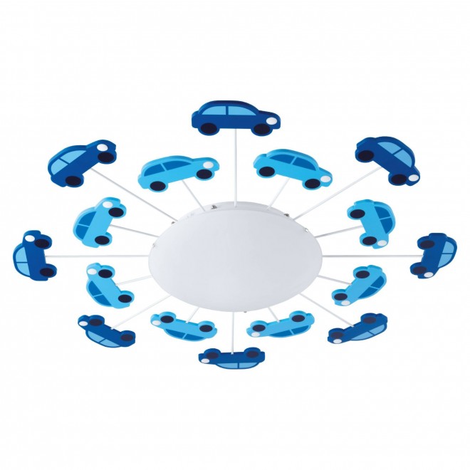 EGLO 92146 | Viki-1 Eglo zidna, stropne svjetiljke svjetiljka 1x E27 plavo, bijelo
