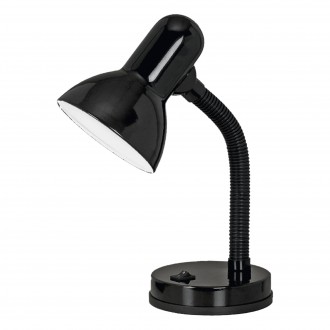EGLO 9228 | Basic Eglo stolna svjetiljka 30cm s prekidačem fleksibilna 1x E27 crno, bijelo